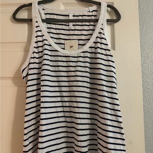 Fabletics Striped Tank Top - White & Navy